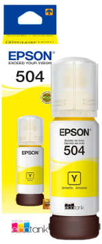 REFIL TINTA EPSON T504 - AMARELO - ORIGINAL