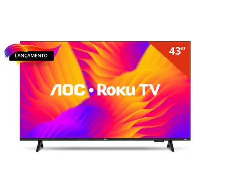 TV AOC 43P LED SMART ROKU WI-FI FHD USB HDMI 43S5155