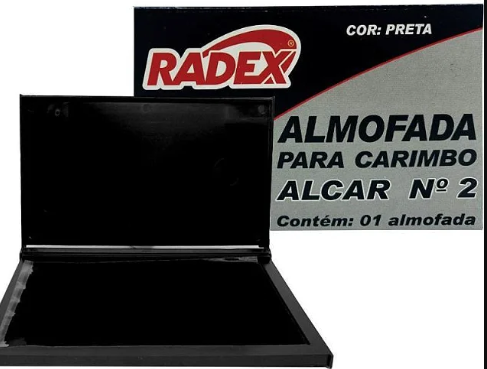 ALMOFADA PARA CARIMBO N2 RADEX - PRETO