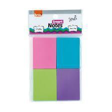 BLOCO SMART NOTES 38X51MM- COLOR - 50FLS - 4BLOCOS