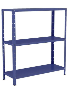 ESTANTE DE ACO - 03 PRATELEIRAS - A 980 L 930 P 300 (MM) - #20/26 - C/ REFORCO - AZUL