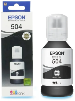 REFIL TINTA EPSON T504 - PRETO - ORIGINAL