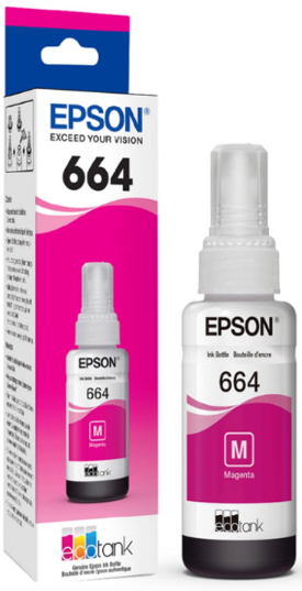 REFIL TINTA EPSON T664 - MAGENTA - ORIGINAL