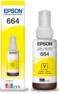 REFIL TINTA EPSON T664 - AMARELO - ORIGINAL