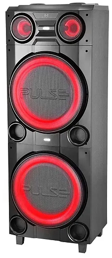 CAIXA DE SOM PULSE TORRE DOUBLE 10 2500W TWS BLUETOOTH