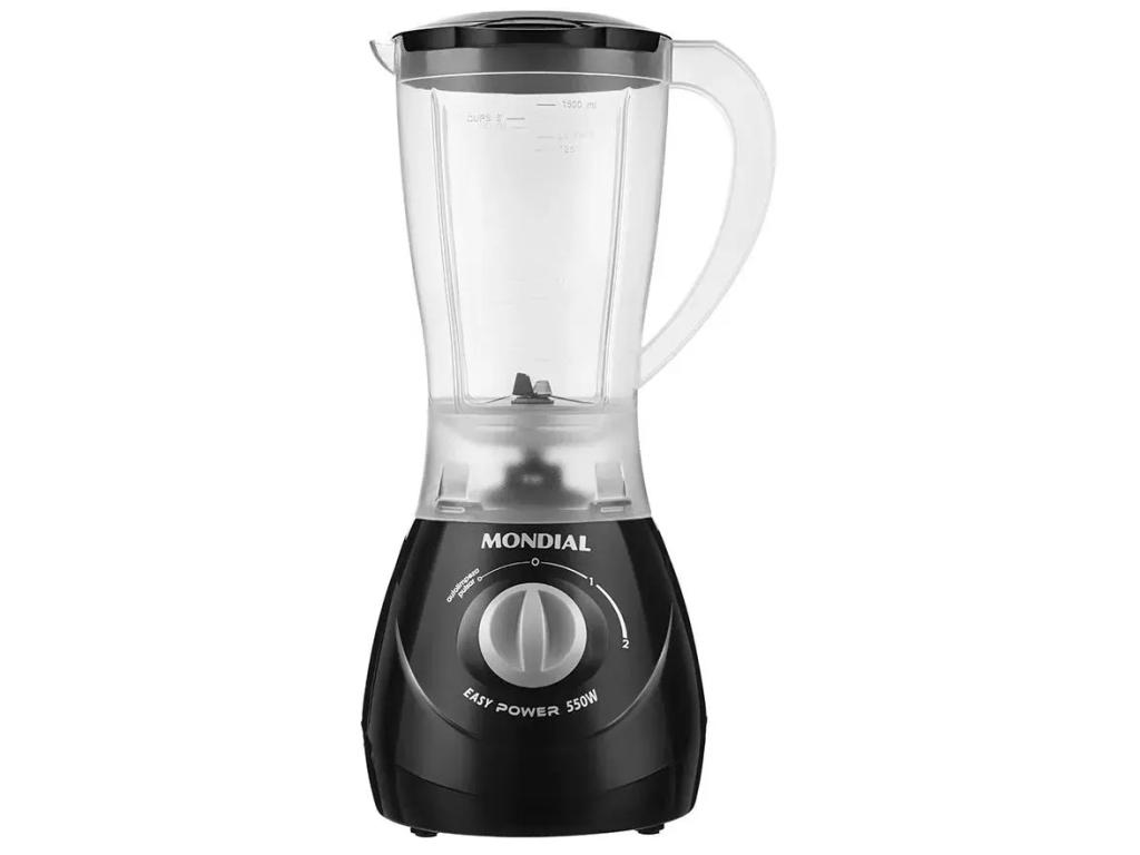 LIQUIDIFICADOR 2V 550W 110V PRETO - MONDIAL