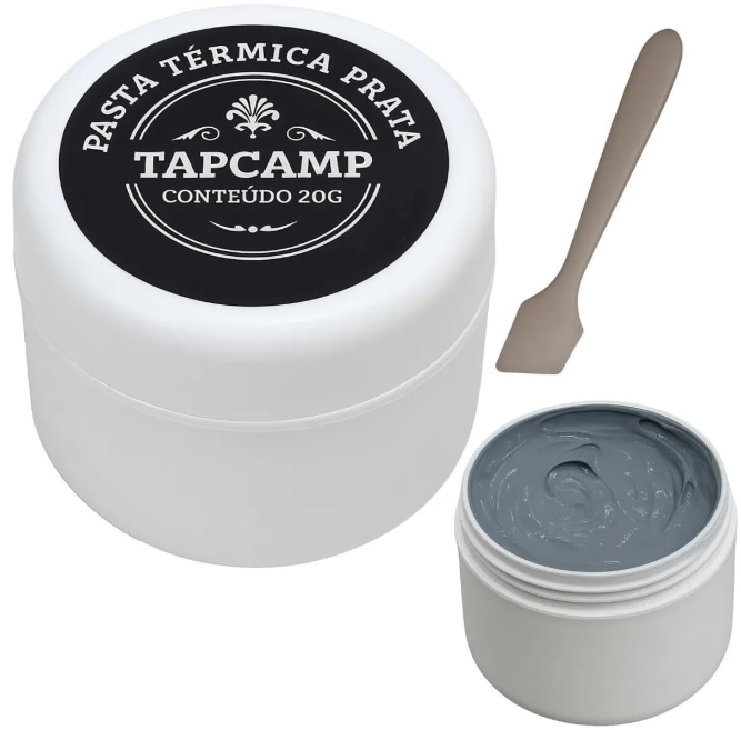 PASTA TERMICA PRATA TAPCAMP 20G ALTA CONDUTIVIDADE