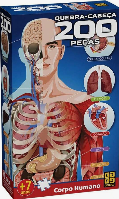 QUEBRA CABECA CORPO HUMANO 200 PECAS GROW