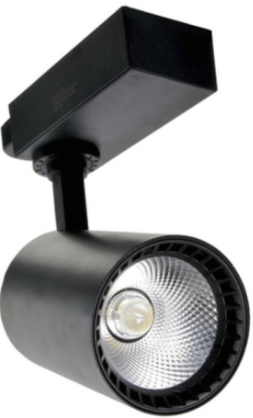 SPOT COB TRILHO MAK LED PRETO 10W IP22 6500K