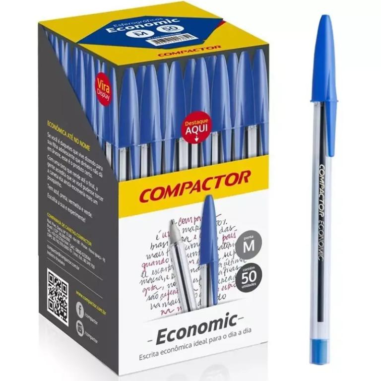 CANETA ESFEROGRAFICA AZUL - ECONOMIC