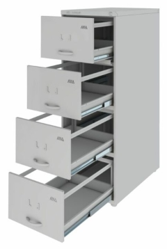 ARQUIVO DE ACO 4 GAVETAS CHAPA 22 CINZA 133×047×070M