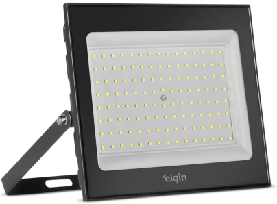 REFLETOR LED ELGIN 150W 6500K IP66 PRETO