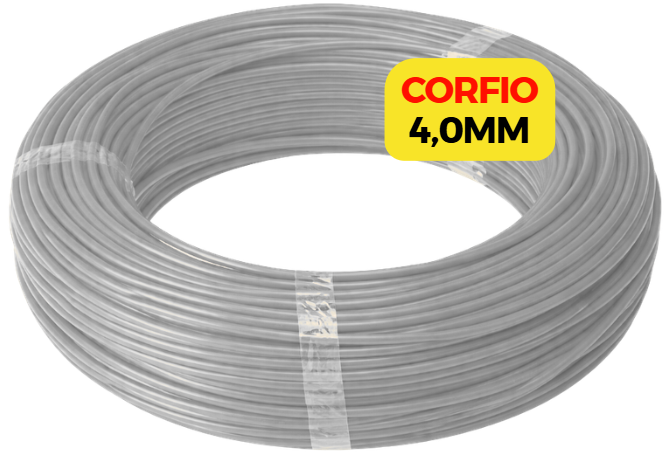 CABO FLEXIVEL 4,0MM CINZA CORFIO 100M
