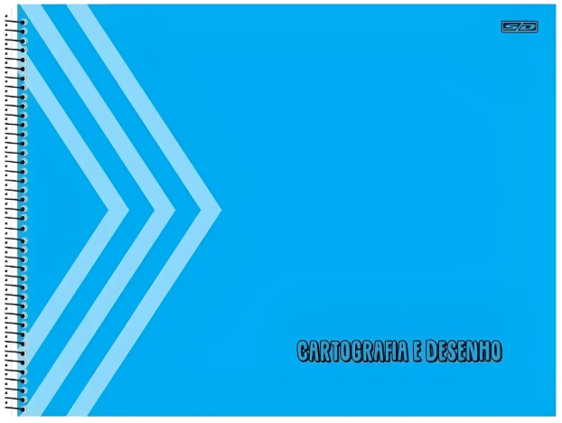 CADERNO DESENHO UNIVERSITARIO CAPA DURA AZUL 60F