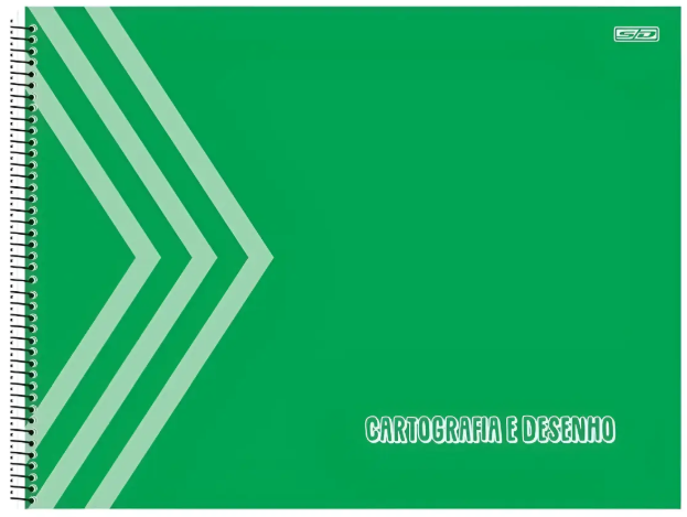 CADERNO DESENHO UNIVERSITARIO CAPA DURA VERDE 60F