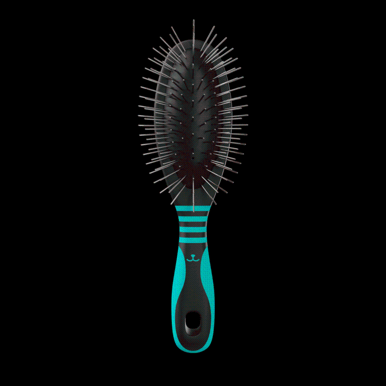 Escova de Pinos s/ Bolinha Grande Azul Propetz