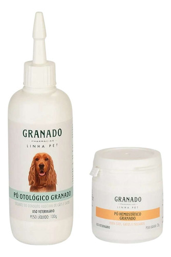 Kit Pó Hemostático 25g + Pó Otológico 100g Granado