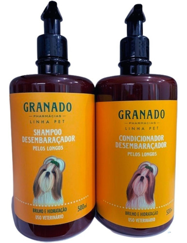 Shampoo E Condicionador Granado Desembaraçador Pelos Longos Pet 500ml