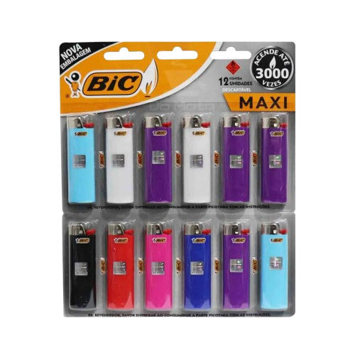 ISQUEIRO BIC MAXI GRD 12X1 CART