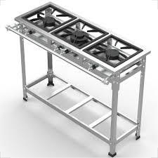 FOGAO 3 BOCAS 2QS 1QD 30X30 INOX