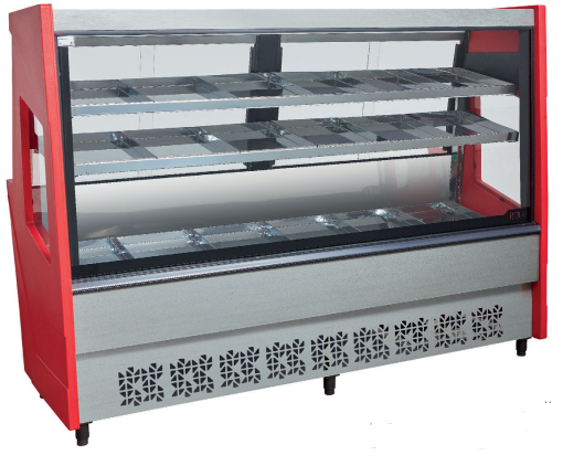 EXPOSITOR DE CARNE LUXO VERMELHO 220V - 2,00M - (PECR-200)