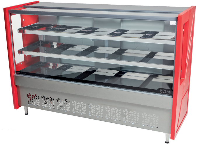 EXPOSITOR AVÍCOLA STANDARD VERMELHO 220V - 1,75M - (PECAV-175)