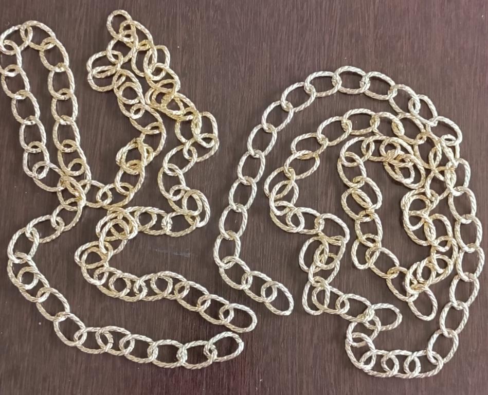 CORRENTE ALUMINIO ANEL 2,8MM (METRO) OURO