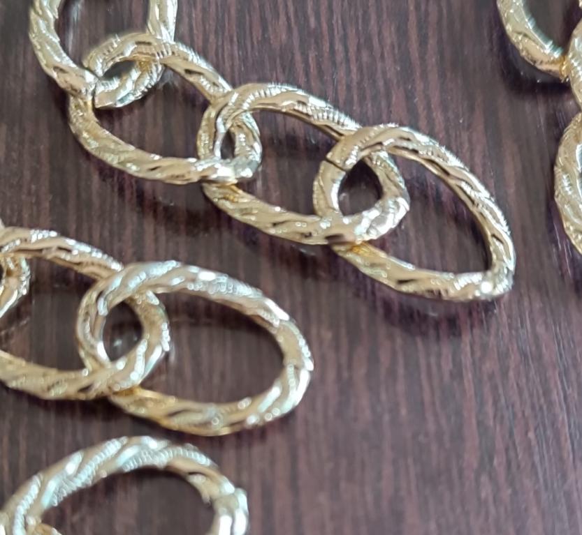 CORRENTE ALUMINIO ANEL 2,8MM (METRO) OURO