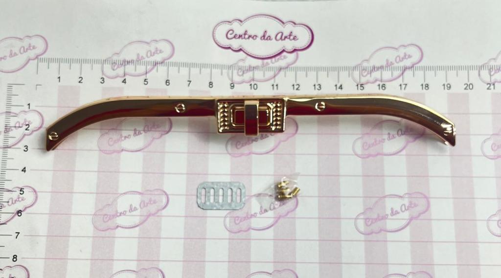 FECHO TORNIQUETE CROCHE 18CM OURO