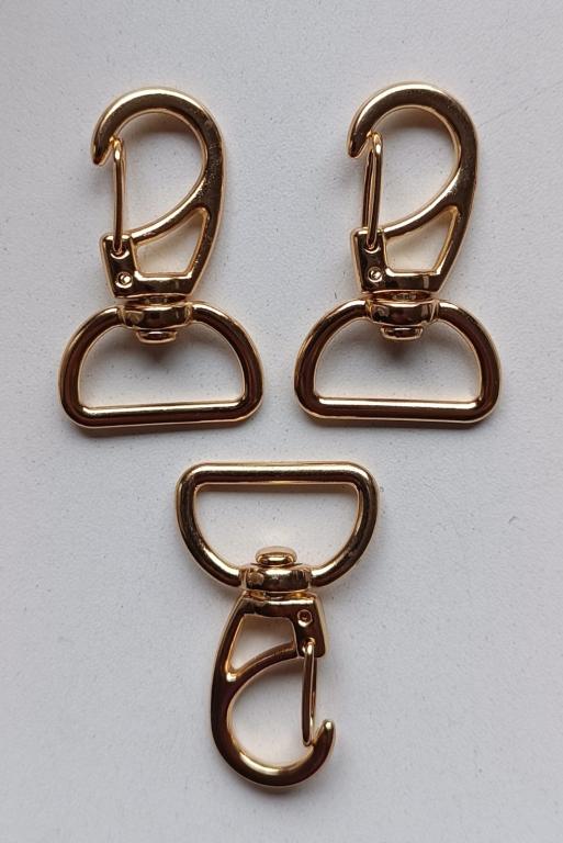 MOSQUETAO 3CM FINO DOURADO