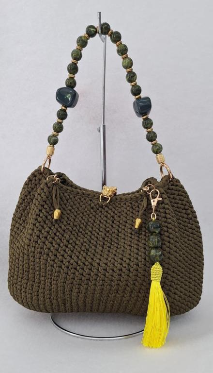 PINGENTE TASSEL/BOLA VERDE/AMARELO COPA