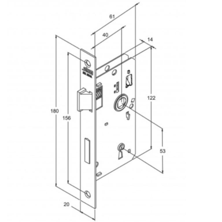 Fechadura 814/11 Esp Inox Interna Stam