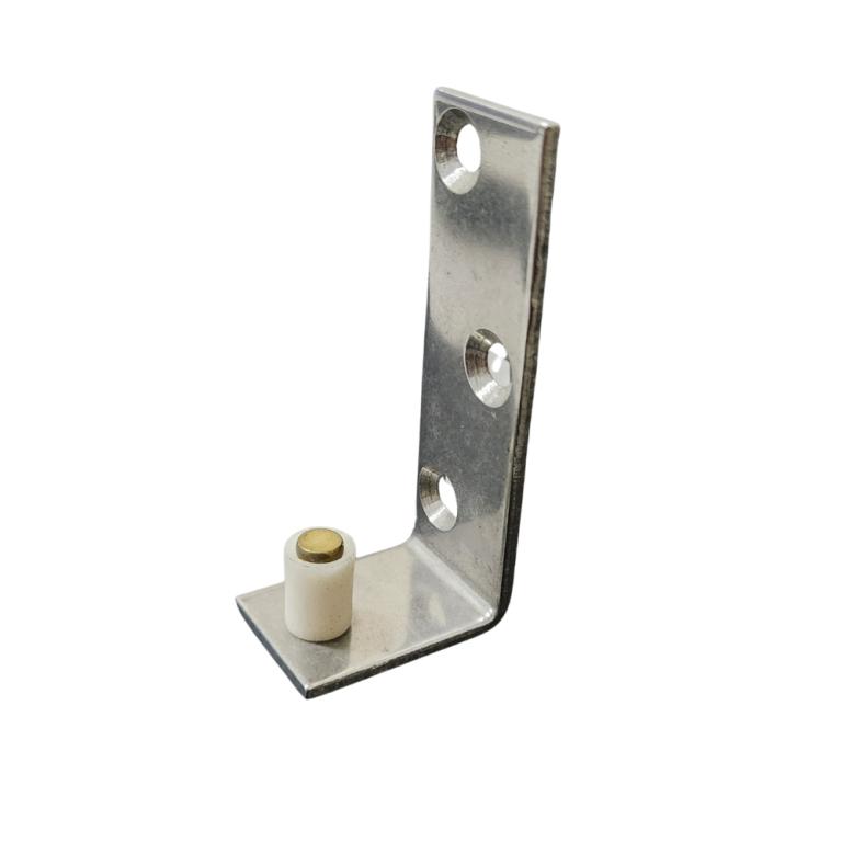 Guia Rolete Inox Invertido P/ Porta De Correr 08 X 21.5 Rolete Nylon
