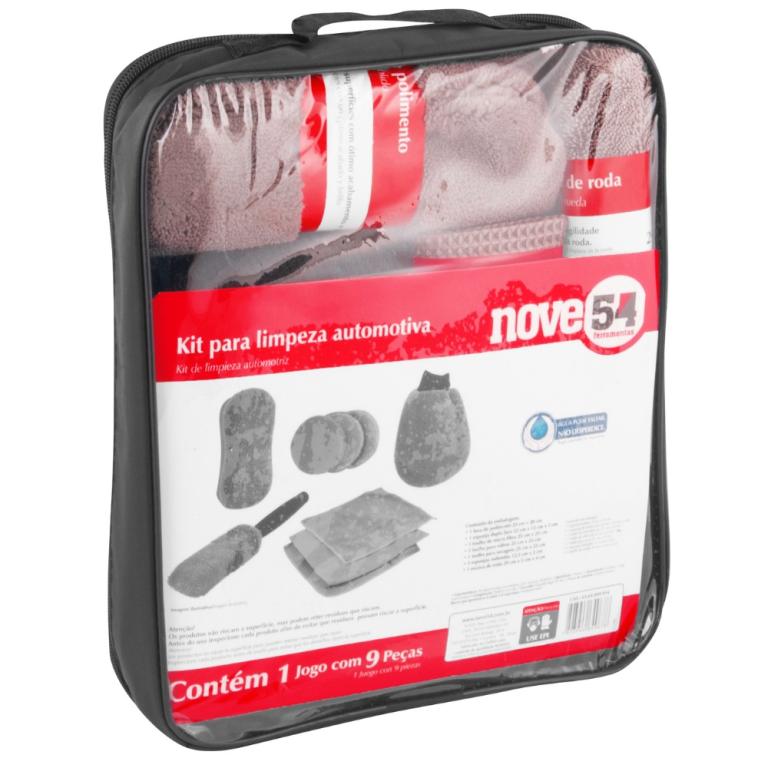 Kit Para Limpeza Automotiva 9 Pçs Nove54