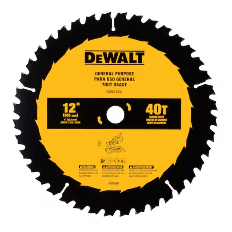 Lamina Serra Circular 12 40D Dwa11240 P/ Maderia Dewalt