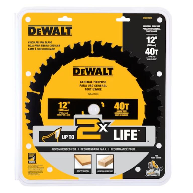 Lamina Serra Circular 12 40D Dwa11240 P/ Maderia Dewalt