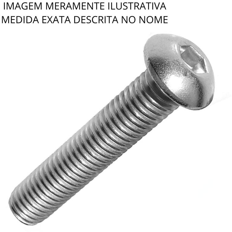 PARAFUSO INOX ALLEN A2 MA 06X016 ABAULADA