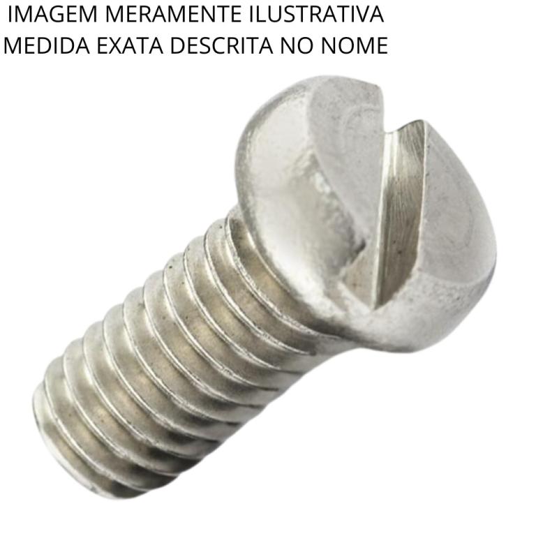 Parafuso Inox Rosca Maquina Cabeça Cilindrica M6 X 60 1,00 A2