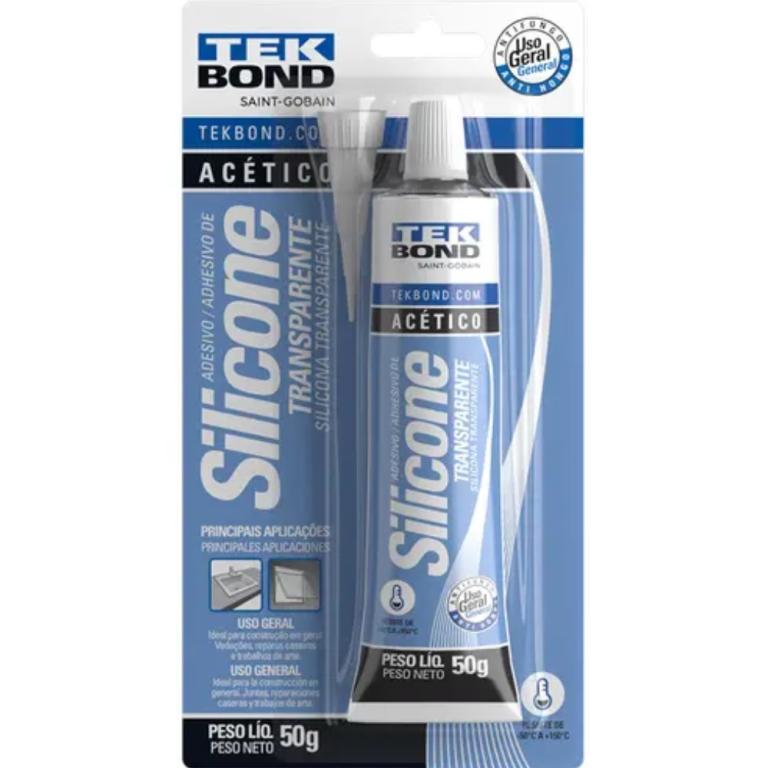 Silicone 50G Acetico Incolor Blister Tekbond