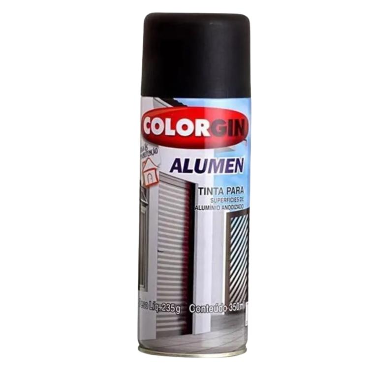 Tinta Spray Alumen Preto Fosco Colorgin