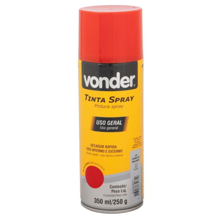 Tinta Spray Uso Geral Vermelha 350Ml Vonder