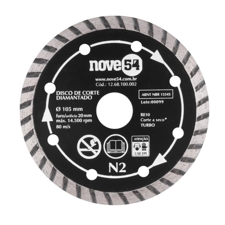Disco Diamantado Desbaste 115Mm Turbo Nove54