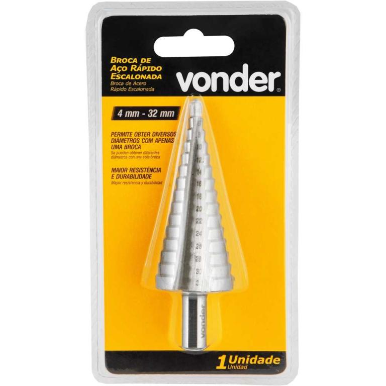 Broca Ar Escalonada 4Mm A 32Mm Vonder