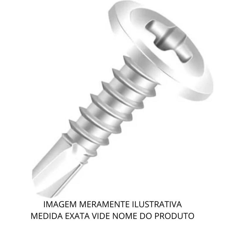 Parafuso Inox Autobrocante Flangeado 4,2X16 Drywall Ponta Broca Ph