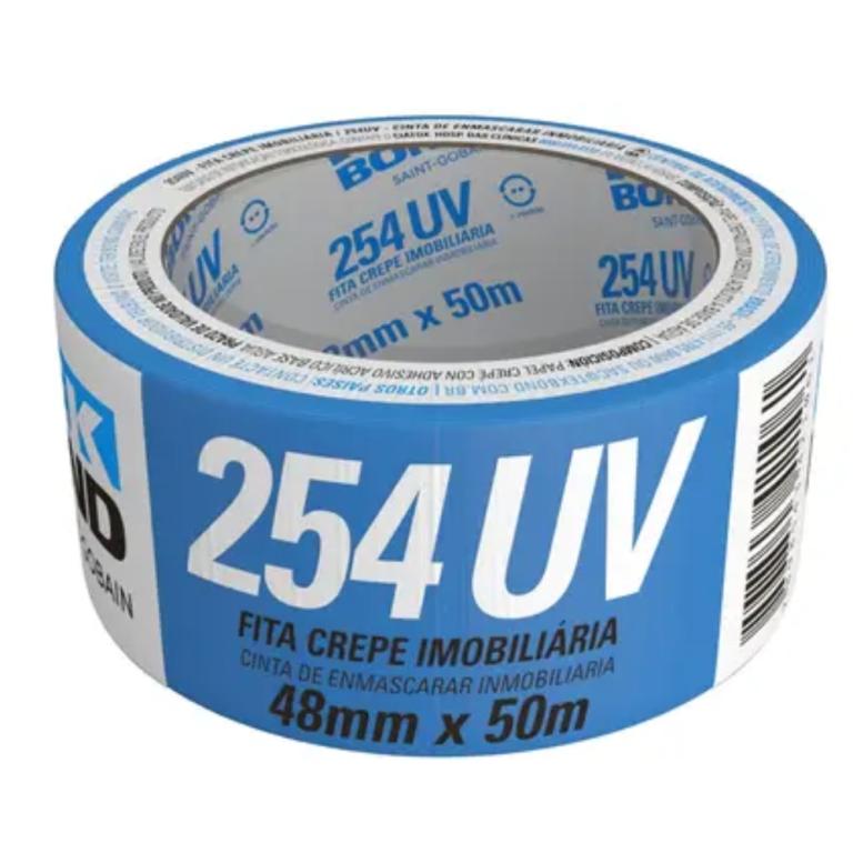 Fita Crepe 254 Uv Azul 48Mmx50M Tekbond