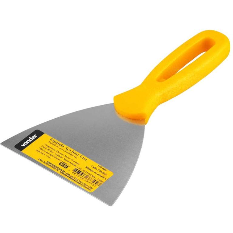 Espatula Inox 10Cm Cabo Plastico 4 Vonder
