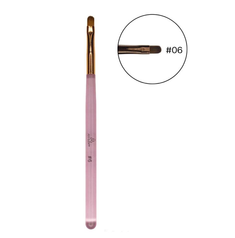 Anylovy Pincel Lingua de Gato Redondo #6 Profissional