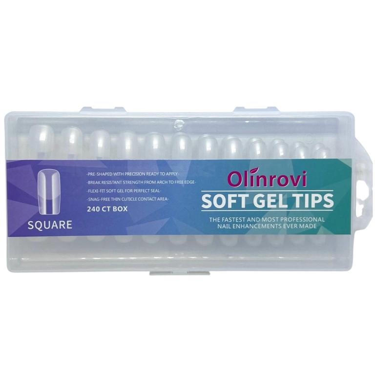 Unha Soft Gel Postiça Square - 240 Unidades