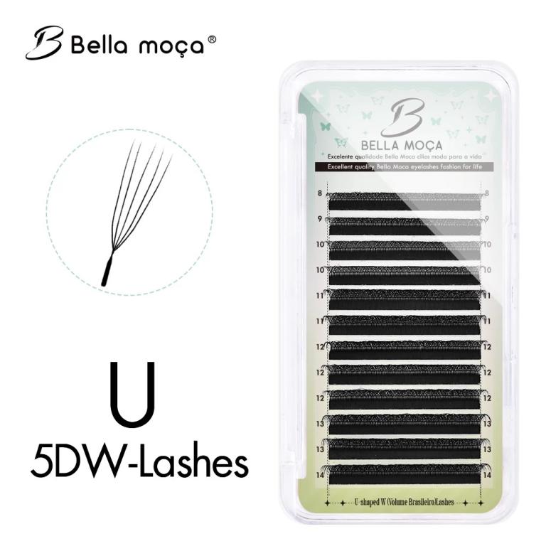 Cílios Bella Moça 5D Mix 8-14 0.07D Curvatura U