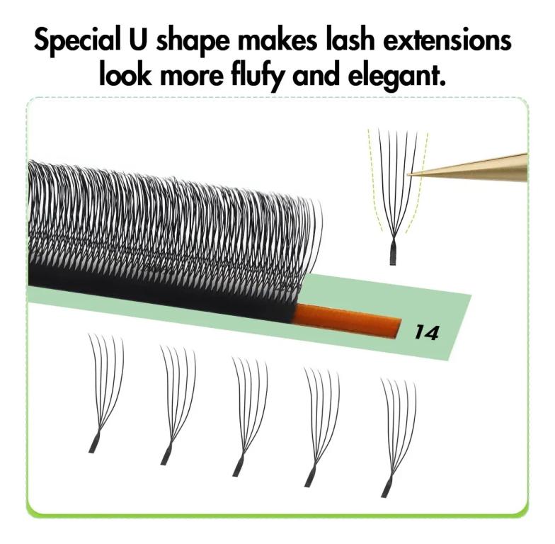 Cílios Bella Moça 5D Mix 8-14 0.07D Curvatura U